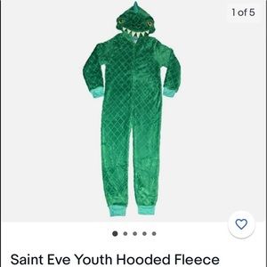 Youth Hooded Fleece Sleeper by Saint Eve Size Med or 12 / color Green ( KB-1C)